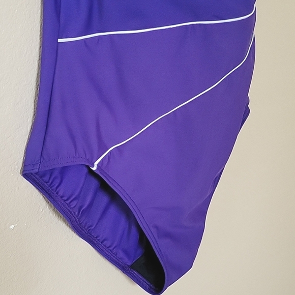 Miraclesuit Purple Horizon Slimming One Piece Swimsuit Beach Vacation Swimwear - Picture 5 of 9